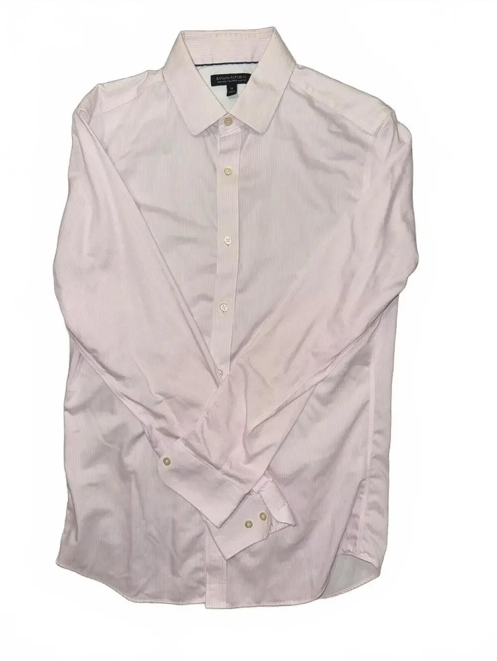 Men’s Banana Republic light pink slim fit button up shirt Size Medium